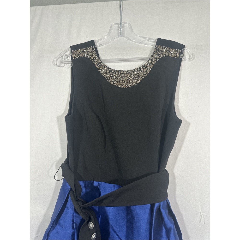 NEW $1095 SACHIN & BABI [ 10 ] Monica Sleeveless Sequined BallGown Black #J2111 - Picture 10 of 16